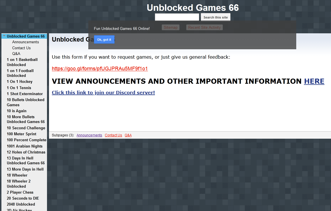 Unblocked Games/Sites for school! 