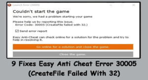 Fixes Easy Anti Cheat Error Createfile Failed With