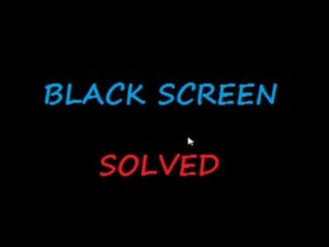 windows black screen no cursor