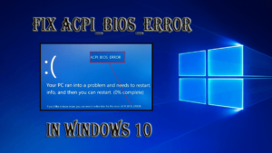 Acpi bios error при установке windows 10