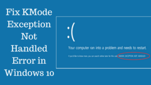 Kmode exception not handled windows 10 как исправить