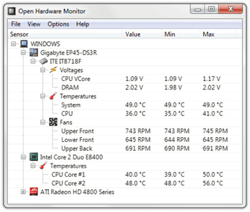 open hardware monitor ryzen cpu temp
