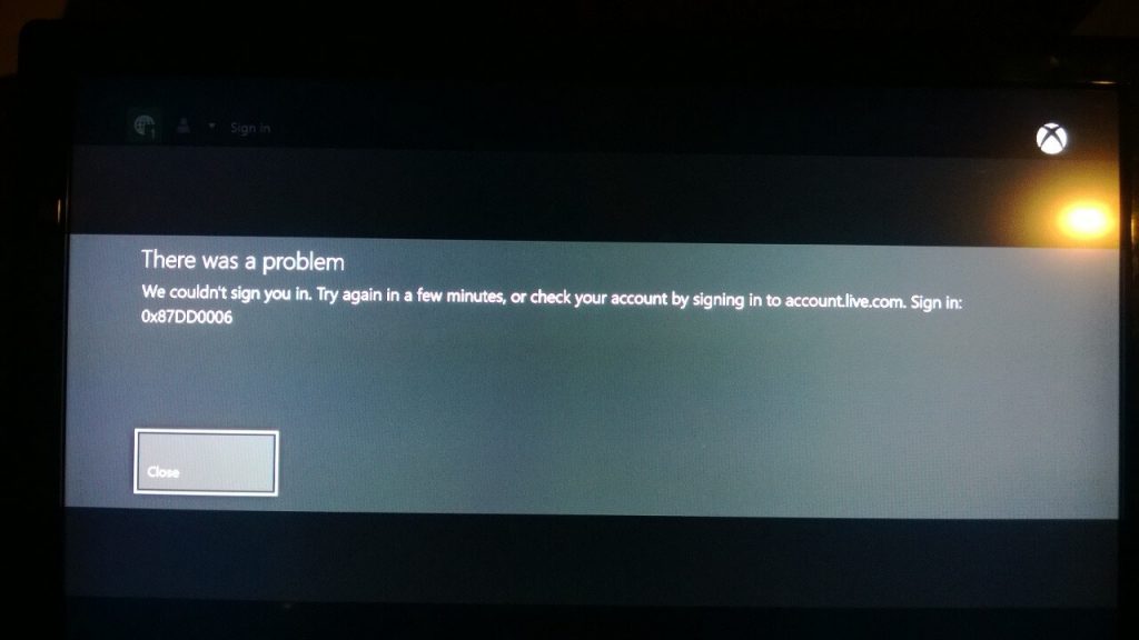 xbox app cant sign in