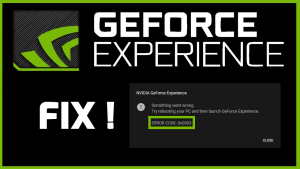 error code 0x0003 geforce experience