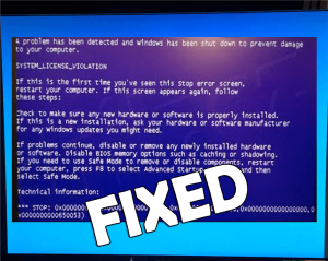 will window registry repair fix blue screen errors