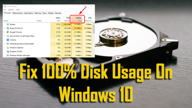 How To Fix 100% Disk Usage On Windows 10? [Best Tips]