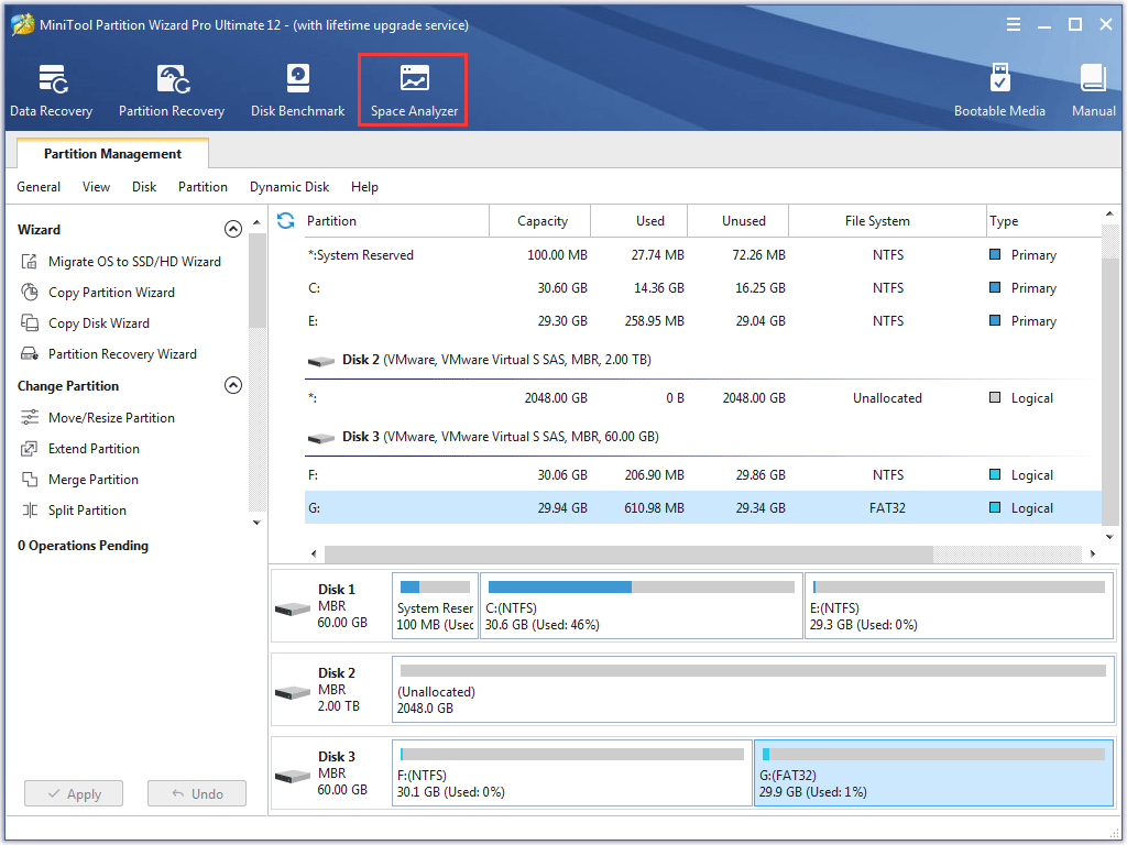 Windows disk management tool