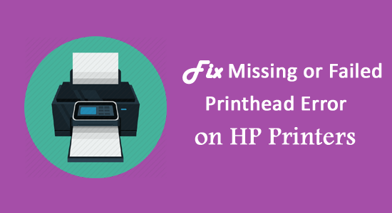 hp officejet pro 8720 printhead appears to be missing